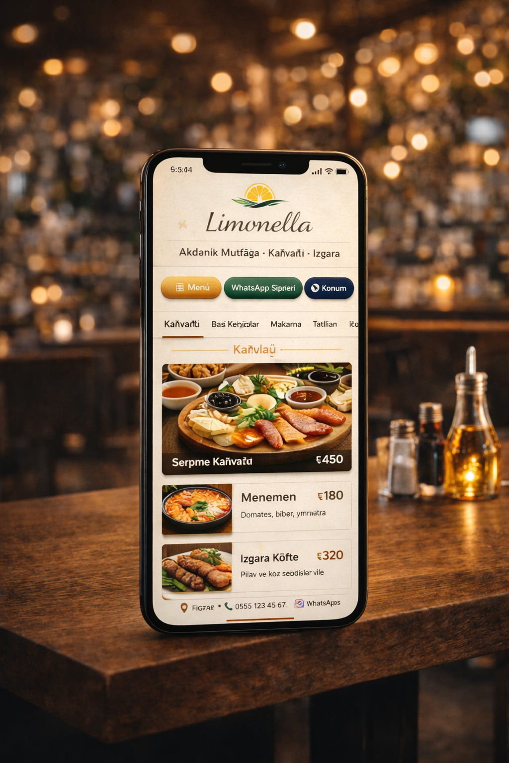Phone menu